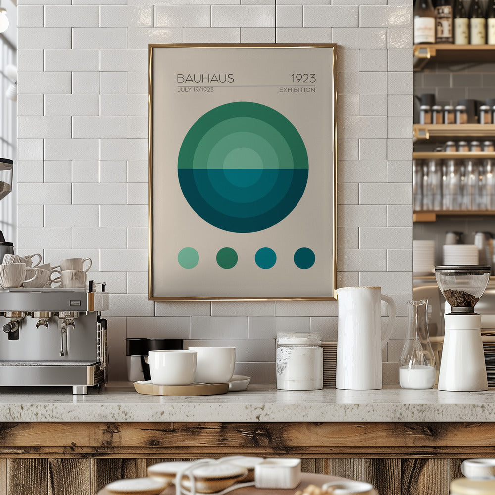 Bauhaus Mavi Daire Poster